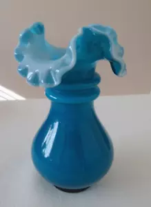 Vintage Fenton Jamestown Double Ring Cased Ruffled Vase Exc Condition 1950's - Picture 1 of 6