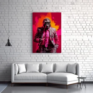 Gorilla Gangster, Gentleman Monkey, Ape, Businessman, Canvas and Poster E70 - Picture 1 of 3