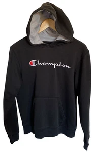 Champion Hoodie Boy's Youth Size XL 12/14 Sweatshirt Pocket Pullover Black - Picture 1 of 10