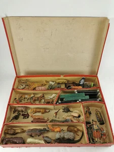 Elastolin & andere Konvolut Tiere und Figuren in Box  - Bild 1 von 10