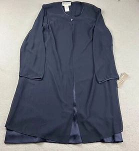 Jones New York Dress Womens 18W Blue Layered Lined Long Sleeves Midi NWT - Picture 1 of 9