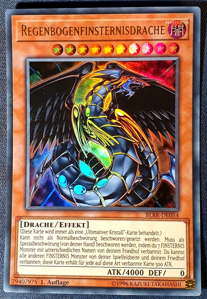 Regenbogen Finsternis Drache Neu! 1. Auflage Ultra Rare Holo Yugioh Deutsch - Bild 1 von 1