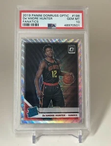 2019 Panini Donruss Optic Fanatics De'Andre Hunter Rookie 198 GEM MINT PSA 10 🔥 - Picture 1 of 3