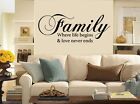 Family Where life begins-Vinyl Wall Decals-Great for walls of your home.