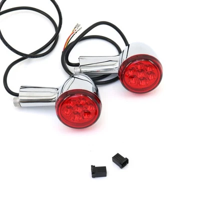 Rear Turn Signals Lights Bracket For Harley Sportster XL883 XL1200 Red - Image 1 of 4