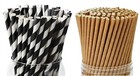 Paper Straws Cardboard Drinking Disposable For Birthday Party Drink Cups BBQ