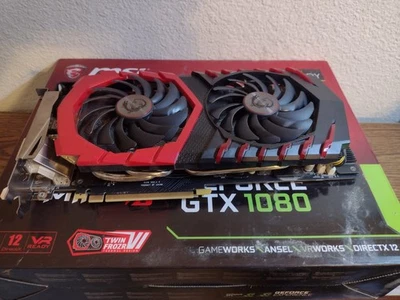 BAD MSI NVIDIA GeForce GTX 1080 8GB Gaming GPU PARTS ONLY + Original Box - Image 1 of 4