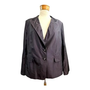 Marina Rinaldi Size 27 AU 18 20 XXL Dark Purple Taffeta Evening Jacket - Picture 1 of 14