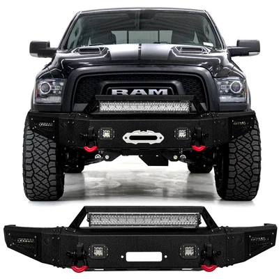 Vijay For 2019-2024 Ram 1500 Classic Warlock Steel Front Bumper with LED Lights - Image 1 of 4