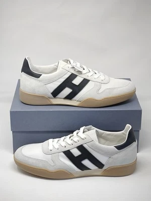 Hogan Zapatos Blanco Corte Reino Unido 10.5 EE. UU. 11.5 Tenis Gamuza Allacciato Hombres H 7750G Foto 1 de 4