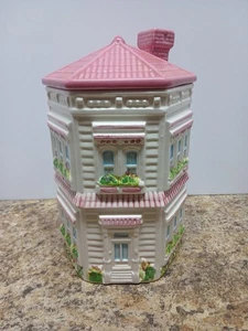 Genuine Weiss Victorian House With Tree Cookie Jar Marked Brazil No Flaws - Picture 1 of 12