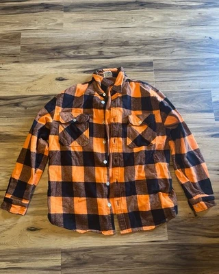 Camisa de franela naranja Rothco manga larga negra y naranja XL para hombre Foto 1 de 4
