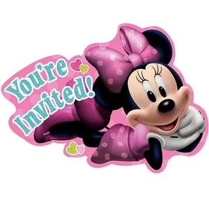 Disney Minnie Mouse Dreams Birthday Party Invitations 8 Per Package NEW - Picture 1 of 1
