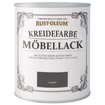 Rust-Oleum 750 ml  Kreidefarbe Möbellack Graphit Kreidig-Matt Möbelfarbe Finish - Bild 1 von 4
