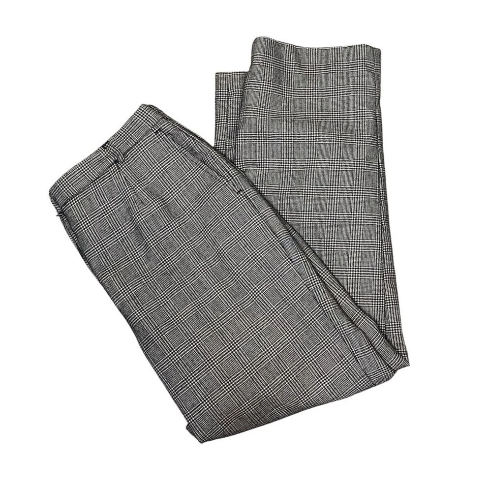 Pantalones plisados delanteros a cuadros 100 % lana vintage de Appleseed para mujer talla 14P Foto 1 de 4
