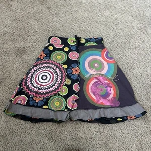 AUTHENTIC DESIGUAL EMBROIDERY LOGO CIRCUS DE SOLEIL WOMEN Skirt Med - Picture 1 of 7