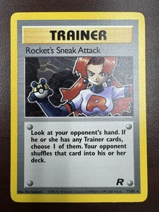 Rocket's Sneak Attack 72/82 - Pokemon Card Team Rocket Rare Non-Holo Vintage LP - Picture 1 of 10