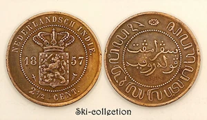 2,5 Hundred 1857 Sea Indie (India Dutch) William III ° .Copper - Picture 1 of 1