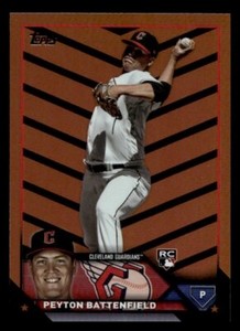 PEYTON BATTENFIELD 2023 Topps Update Series Orange & Black Foil Rookie Card