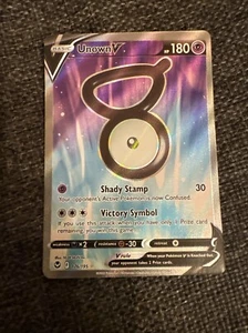 Pokemon Unown V (Full Art) 176/195 Silver Tempest Ultra Rare Pack Fresh Full Art - Picture 1 of 2