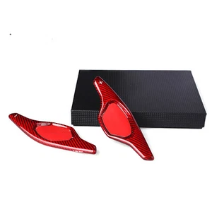 Extensión de paleta de cambio de volante 2 piezas para Cadillac XTS5 fibra de carbono rojo - Imagen 1 de 10