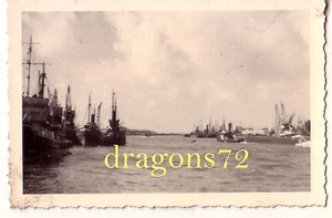 Foto fronte ovest Dunkerque spiaggia, porto, impianto portuale + navi + altro orig - Foto 1 di 3
