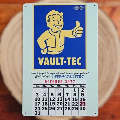 🍀 Blechschild Metallschild Gaming Series Fallout Vault Boy Vault-Tec Tin Sign  - Bild 1 von 2