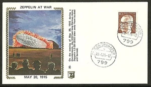 1975 V.F. FDC Colorano Silk Cachet History Aviation & The Graf Zeppelin LZ-30 - Picture 1 of 1