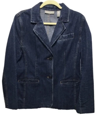 Chaqueta Blazer KATE HILL Mujer Talla 10 Informal Azul Denim  Foto 1 de 4
