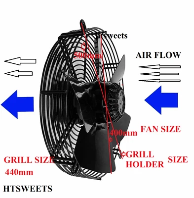 Axial Fan Motor Condenser Evaporator  Commercial  400mm Suction,400S-G - Image 1 of 4