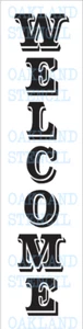 WELCOME STENCIL Vertical for Painting Wood Signs Tall Large Porch Walls - Picture 1 of 4