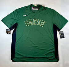 Nike NBA Milwaukee Bucks Team Issued Shooting Shirt Av0938-323 Men’s Sz LT
