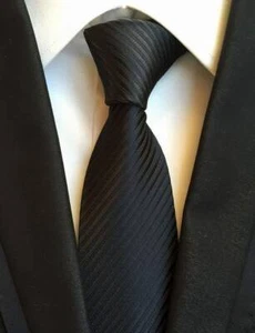 Hot!Solid Striped Classic JACQUARD WOVEN 100% Silk Men's Tie Necktie - Picture 1 of 35