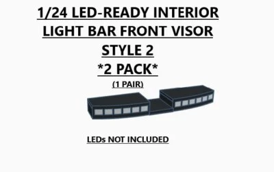 1/24 LED READY INTERIOR LIGHT BAR POLICE FIRE EMS CUSTOM BUILD (STYLE 2)(1 PAIR) - Image 1 of 3