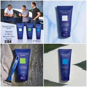 Senegence For Men Skincare Collection Cleanser Moisturizer Shave Cream NEW - Picture 1 of 4