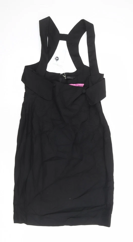 Full Circle Womens Black Cotton Blend Shift Size 14 Zip - Image 1 of 4