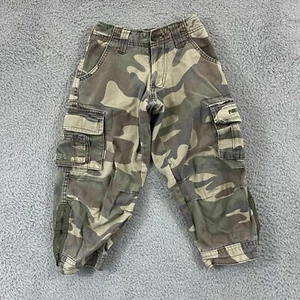 Vintage Fubu Pants Youth Boys 4 Camo Cargo Baggy 90s Zip Streetwear Hip Hop - Picture 1 of 11