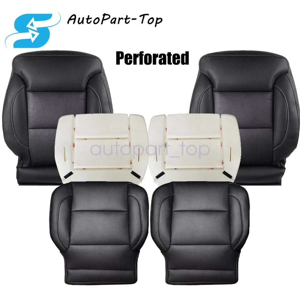 Cubierta de asiento de cuero negra/espuma para conductor/pasajero Chevy Suburban 2014-2019 Foto 1 de 4