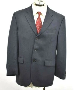 Ralph Lauren Mens Navy Blue Button Front Blazer Split Hem Long Sleeve Size 22 - Picture 1 of 8