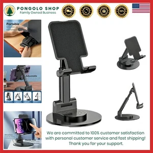 Telefon Ständer Verstellbar 360° Drehbar Faltbar Halter für Schreibtisch Home Office - Bild 1 von 8