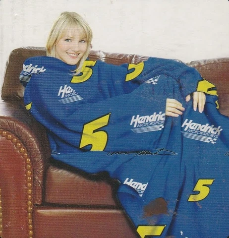 Nascar #5 Hendrick Motorsports Comfy Cozy Throw Blanket with Sleeve Adult Size Cover