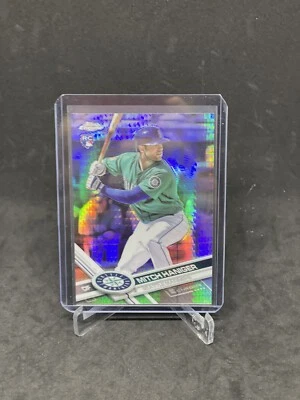 2017 Topps Chrome MITCH HANIGER Rookie Card PRISM REFRACTOR #29 Seattle Mariners - Image 1 of 2
