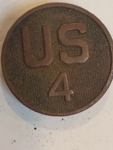 WW1 US 4th Regt. Bundscheibe mit Mutter. Die 4. Inf war mit der 3. Div. - Bild 1 von 6