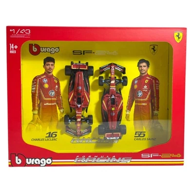 Set Modellini F1 Bburago 1/43 2x Ferrari SF-24 Charles Leclerc #16-Carlos Sai... - Immagine 1 di 4