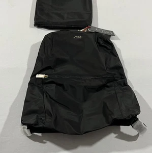Tumi Corporate Collection Just In Case Backpack Black Packable Lightweight NWT - Picture 1 of 10