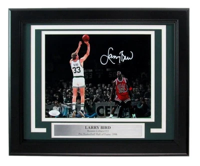 Larry Bird HOF Signed/Auto 8x10 Photo Boston Celtics Framed JSA 189446 - Image 1 of 4