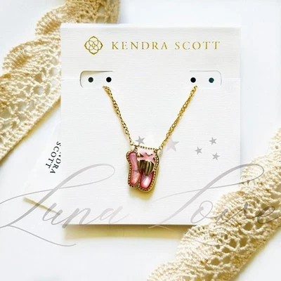 Collar colgante de oro ballet KENDRA SCOTT en rubor madreperla nuevo con etiquetas Foto 1 de 4