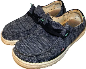 HEY DUDE "Wendy Sox" grau/schwarze ultraleichte Damen-Komfortschuhe aus Stoff, Gr. 8M - Bild 1 von 11