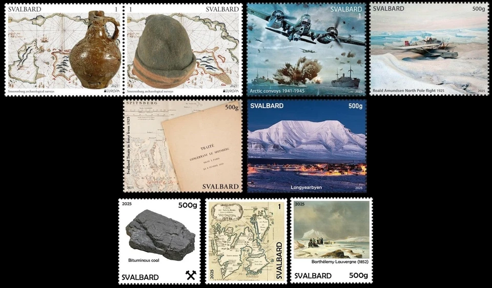 SVALBARD SPITSBERGEN AÑO 2025 SET COMPLETO SELLOS LOCALES MNH Foto 1 de 1