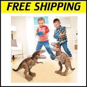 Dinosaur Adventure Set: Remote-Control T-Rex Toy & Bonus Dinosaurs for Kids - Picture 1 of 9